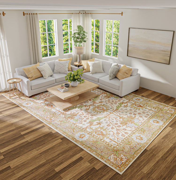 Floral style area rugs by Bashian.
