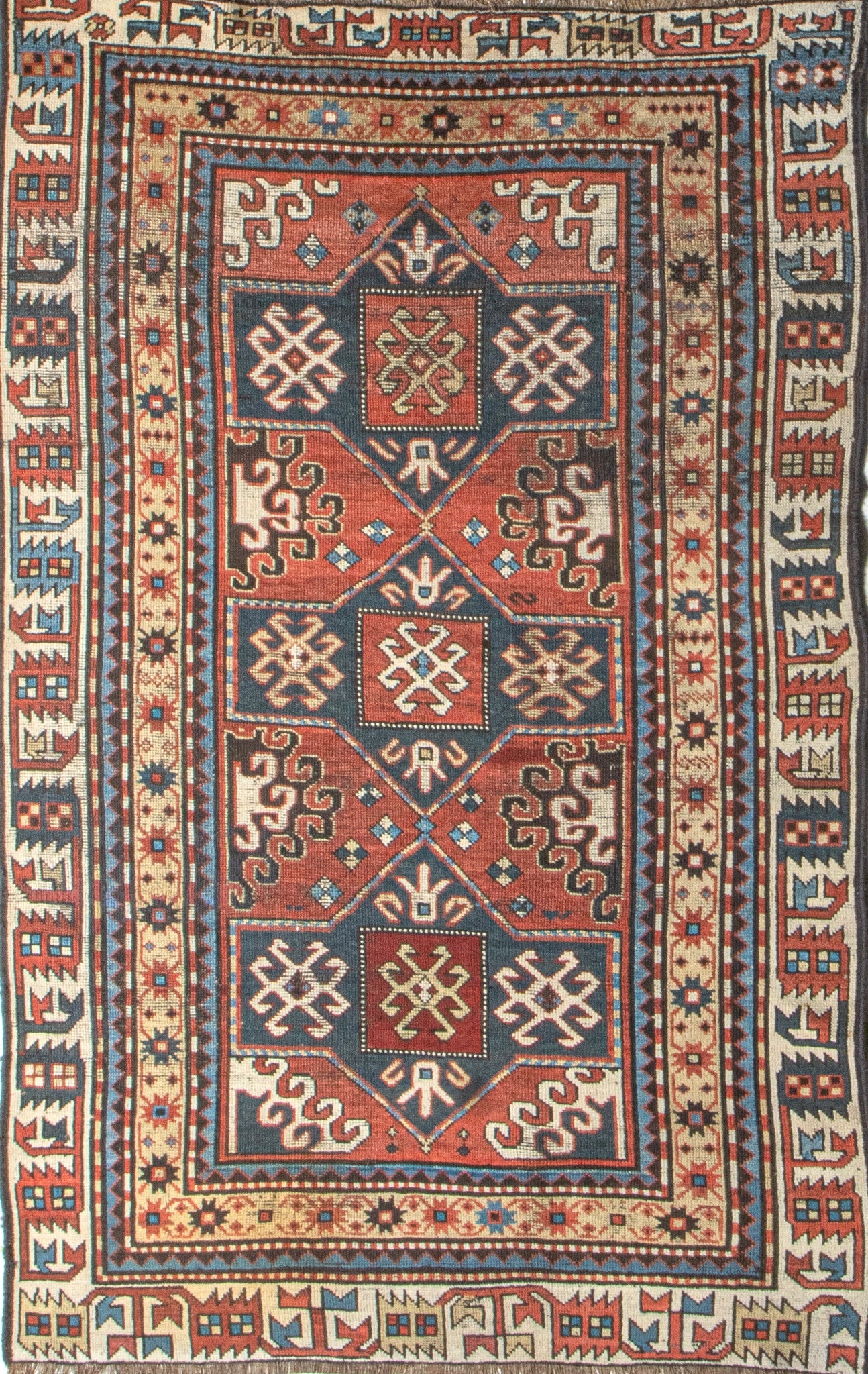 635839-ANTIQUE KAZAK-RUST