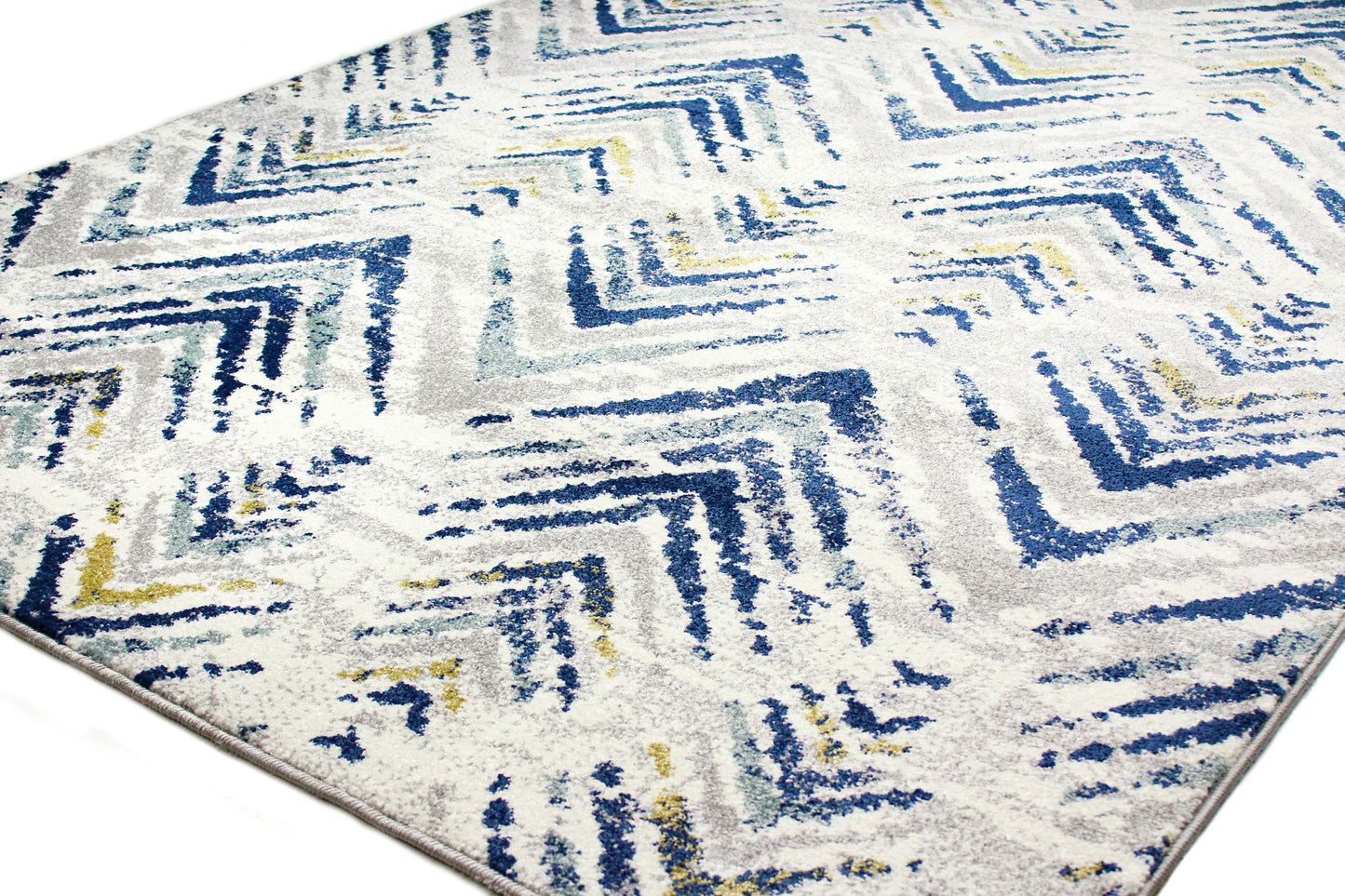 Levi Area Rug, Ivory Blue