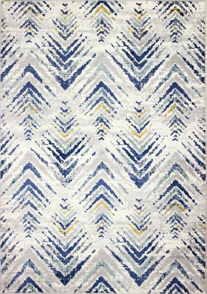 Levi Area Rug, Ivory Blue