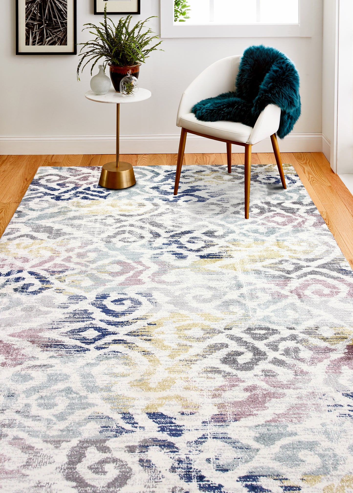 Lyra Area Rug, Ivory Multi