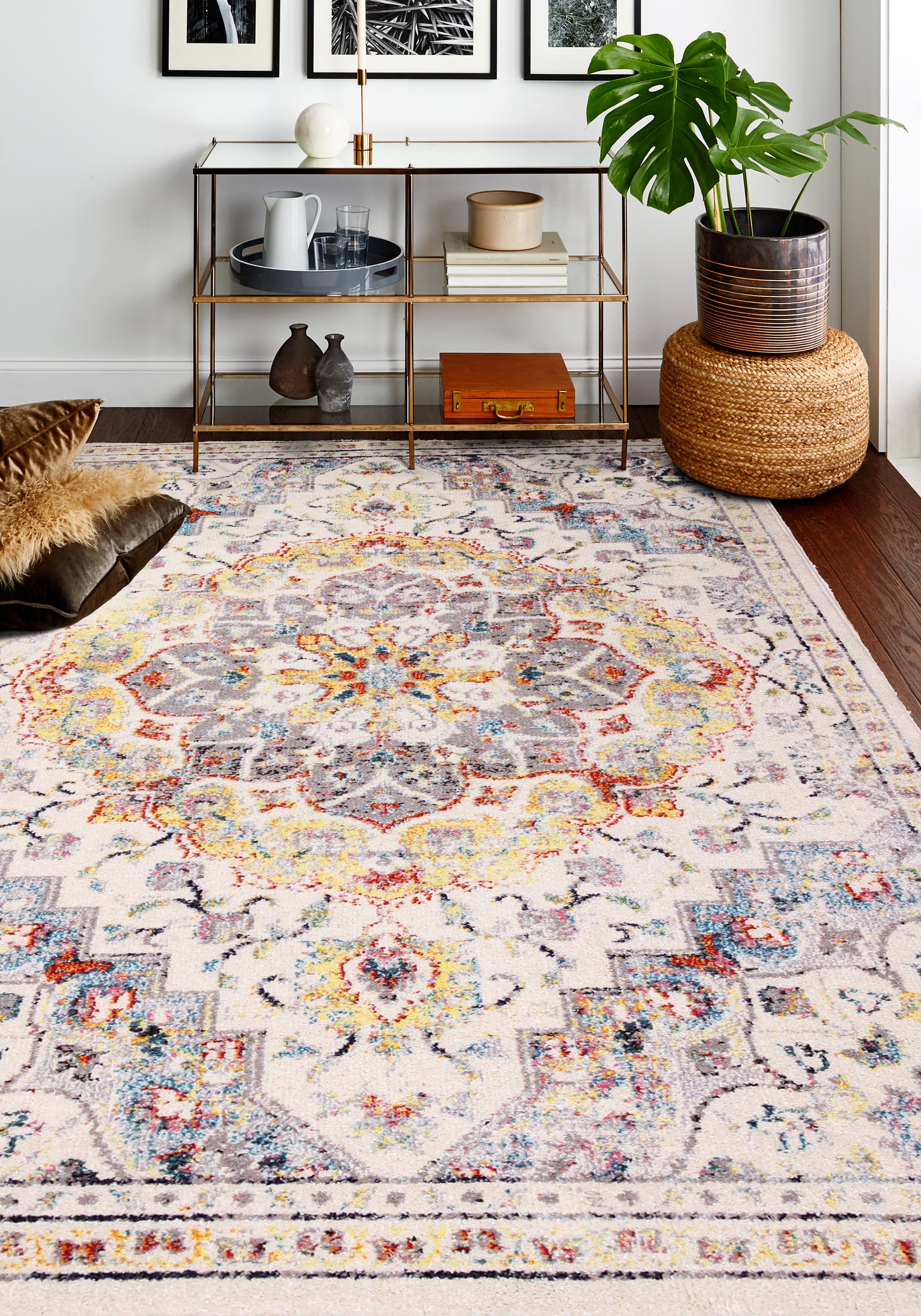 Zerah Area Rug, Ivory