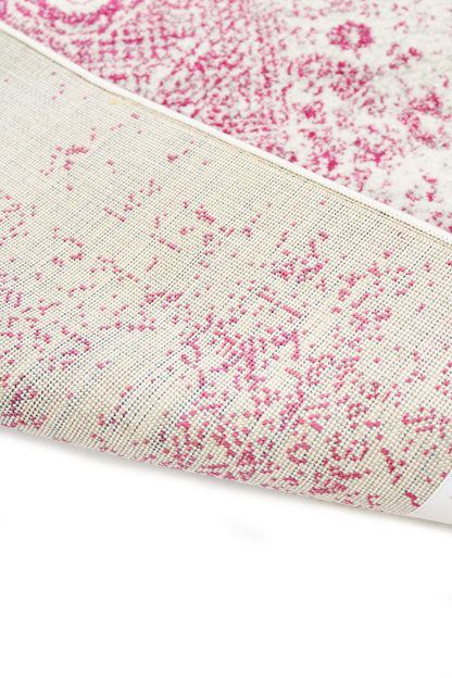 Fanny Area Rug, Ivory Fuchsia