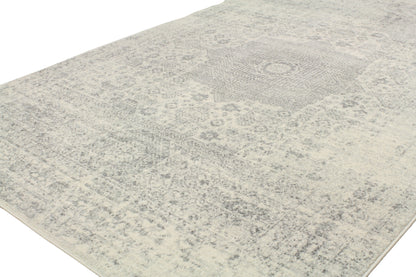 Fanny Area Rug, Ivory Silver