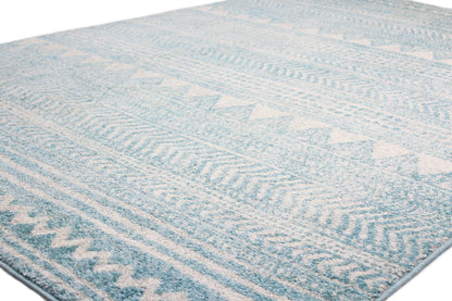 Zacheus Area Rug, Ivory Aqua