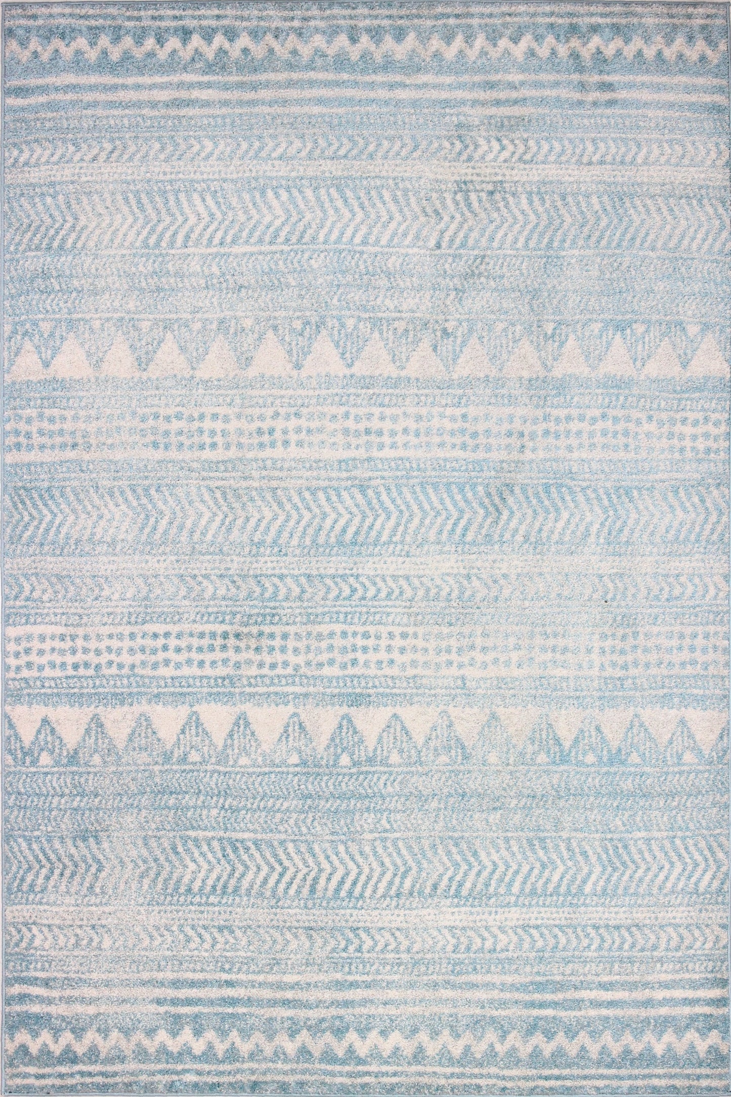 Zacheus Area Rug, Ivory Aqua