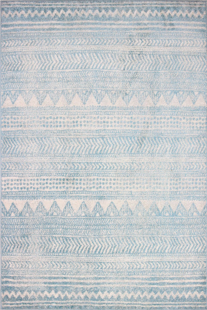 Zacheus Area Rug, Ivory Aqua