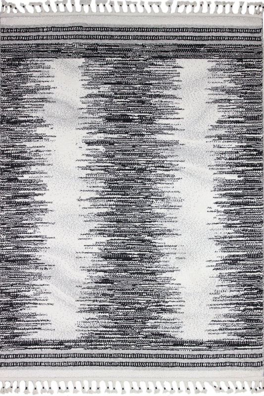 Kaison Area Rug, Ivory Black