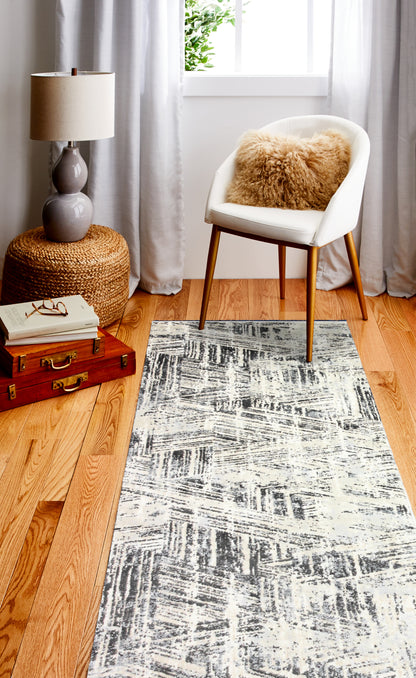 Romy Area Rug, Beige Grey