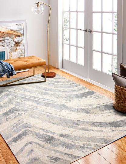 Reya Area Rug, Ivory Grey