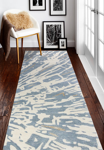 Marci Area Rug, Ivory Blue