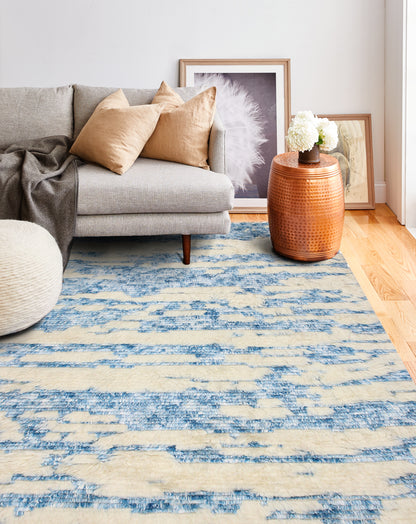 Xerxes Area Rug, Ivory Blue